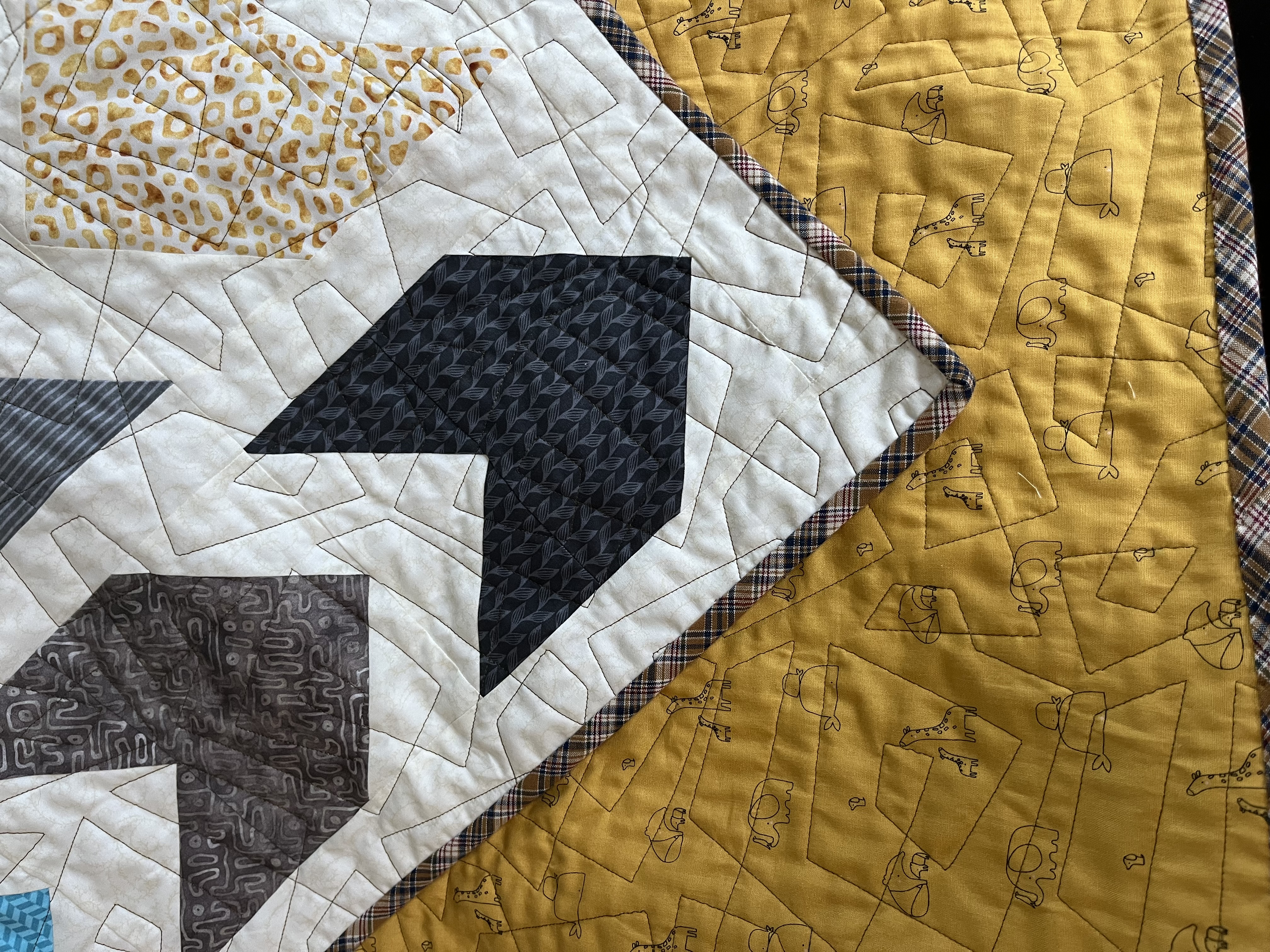 Close-up of chevron pattern