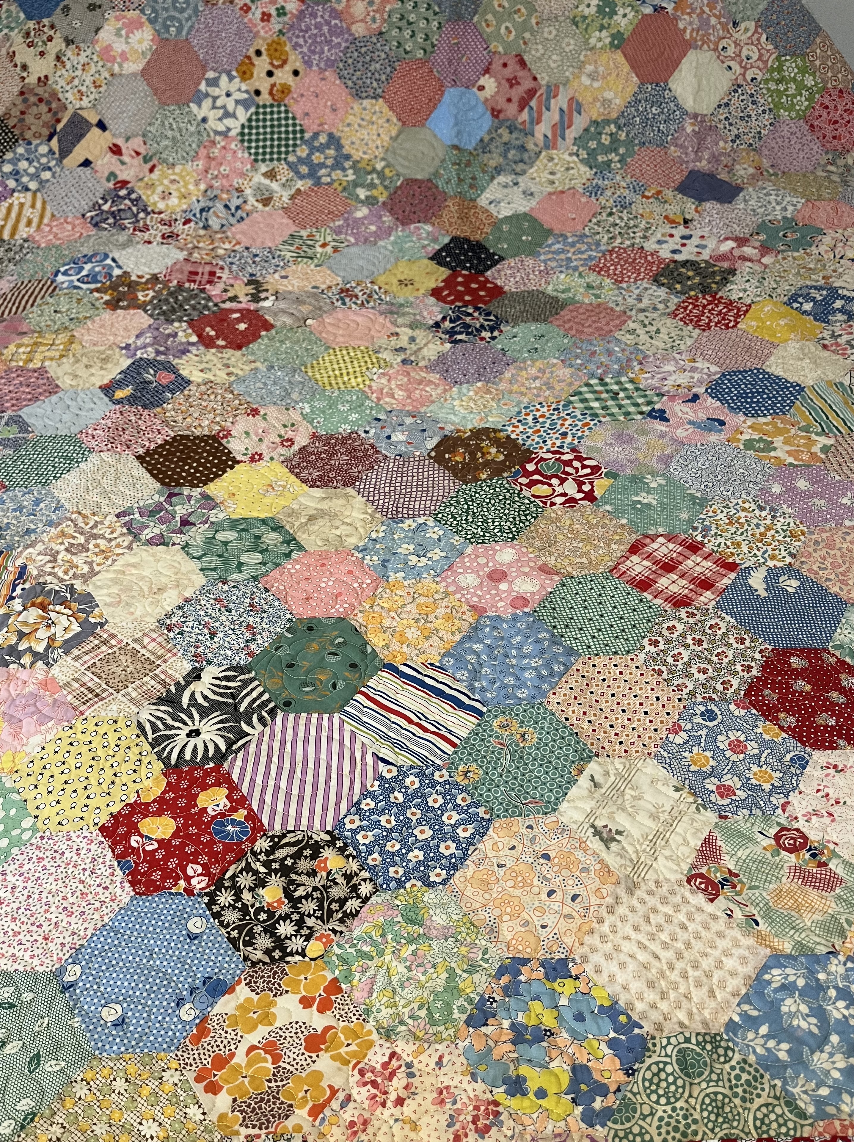 Close-up of hexagon pattern