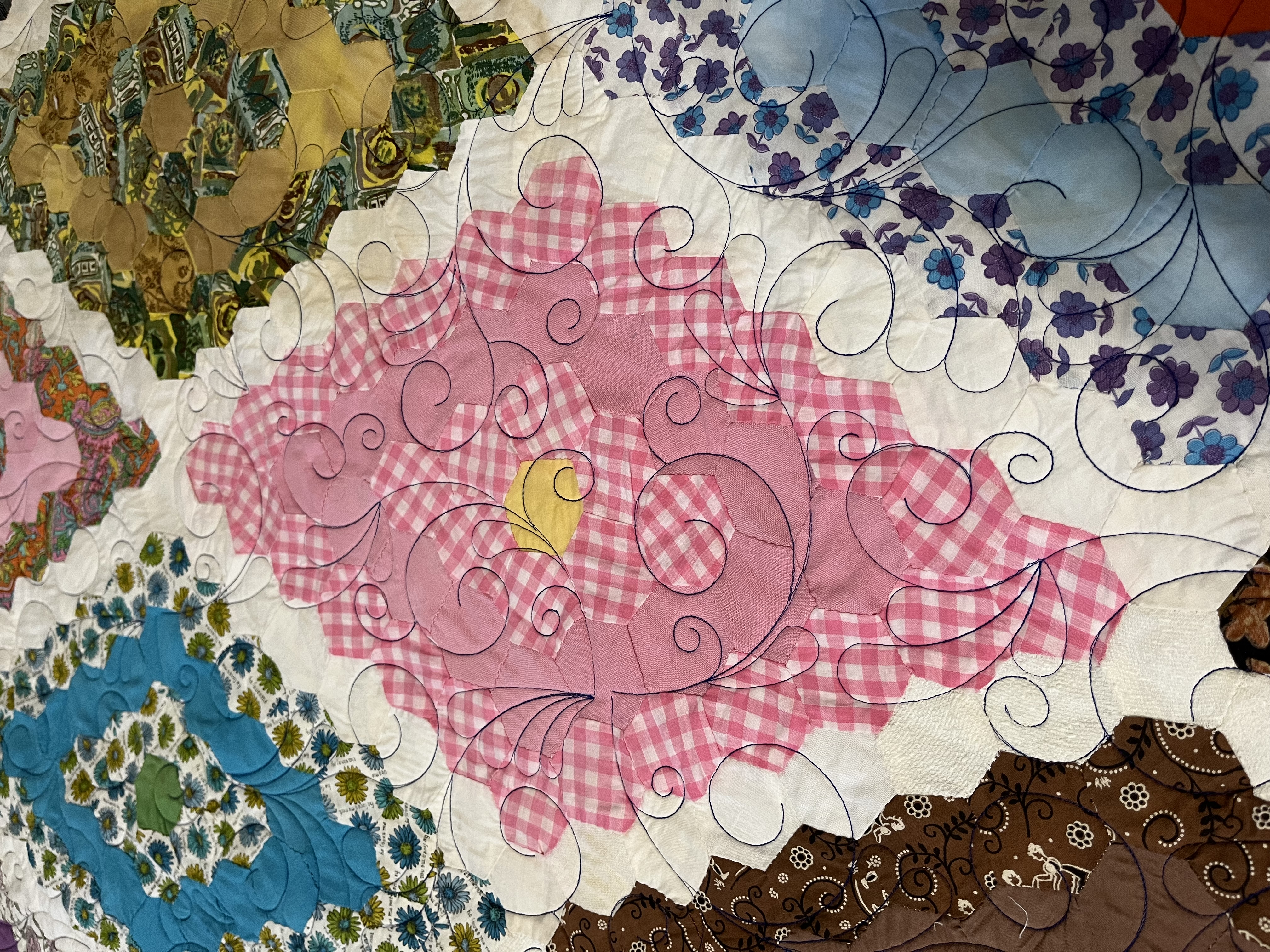 Close-up of rhombus pattern