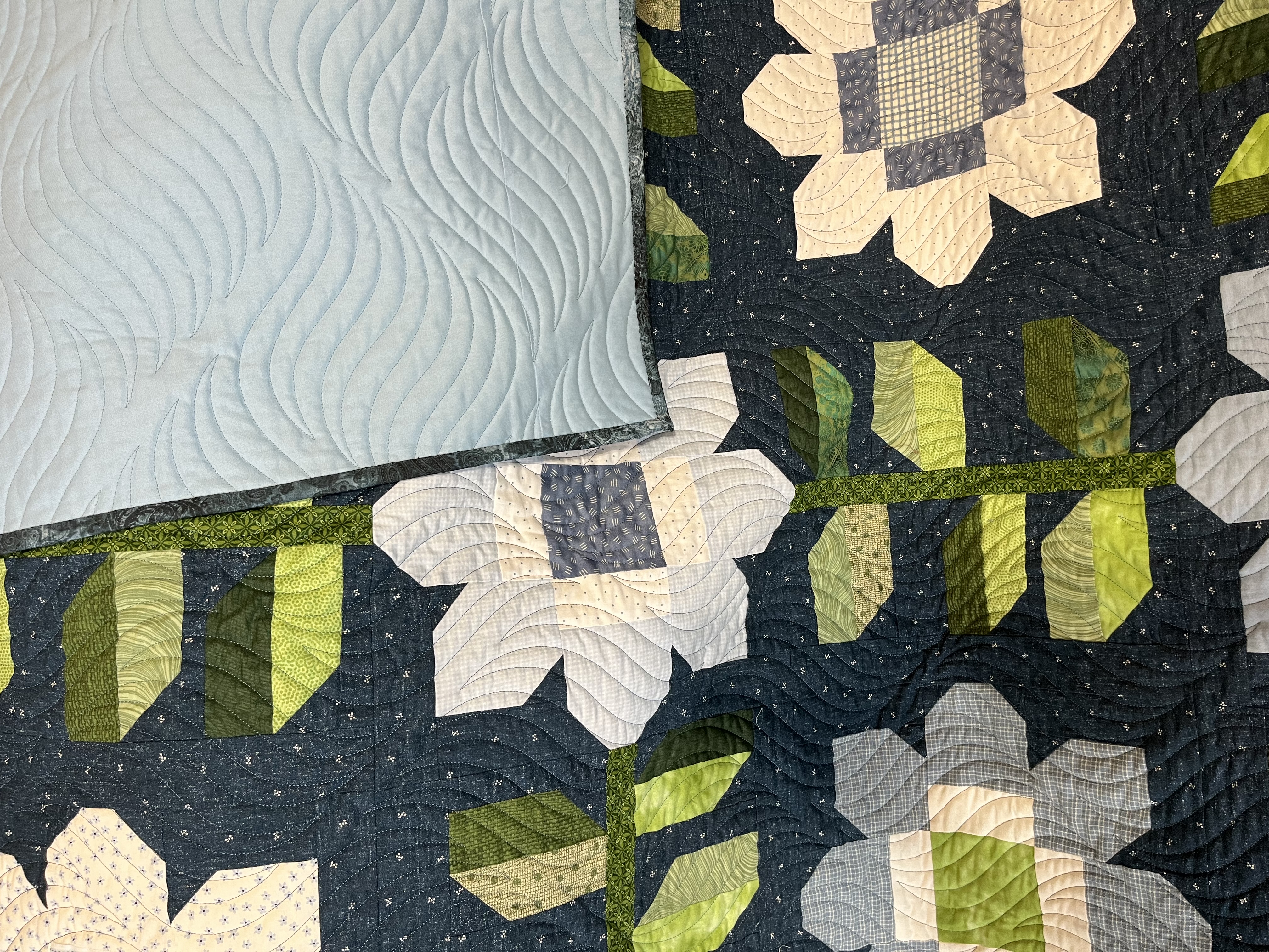 Close-up of vine pattern