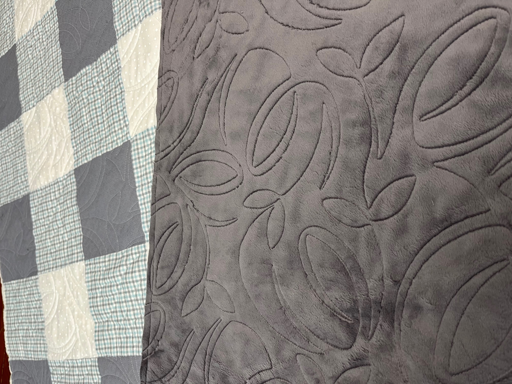 Sprouts quilting pattern close-up